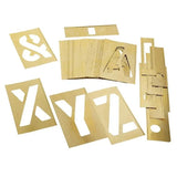 Stencil Set-Letter 10" Brass 33Pcs. - CH Hanson