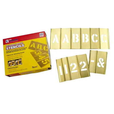 Stencil Set-Letter/Number 5" Brass 77Pcs. - CH Hanson