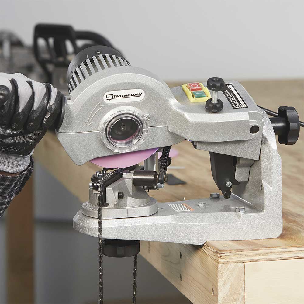 Strongway Electric Chainsaw Sharpener W/Hydra Assist | 120 Volt | 1/4 In. x 3/4 In. Strongway