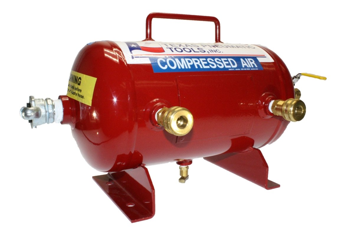 TX-3AMF-QC(3/8) - Air Manifold (2.5 Gal, ASME Tank w/ 3/8" Industrial Quick Connect Fittings) - Texas Pneumatic Tools