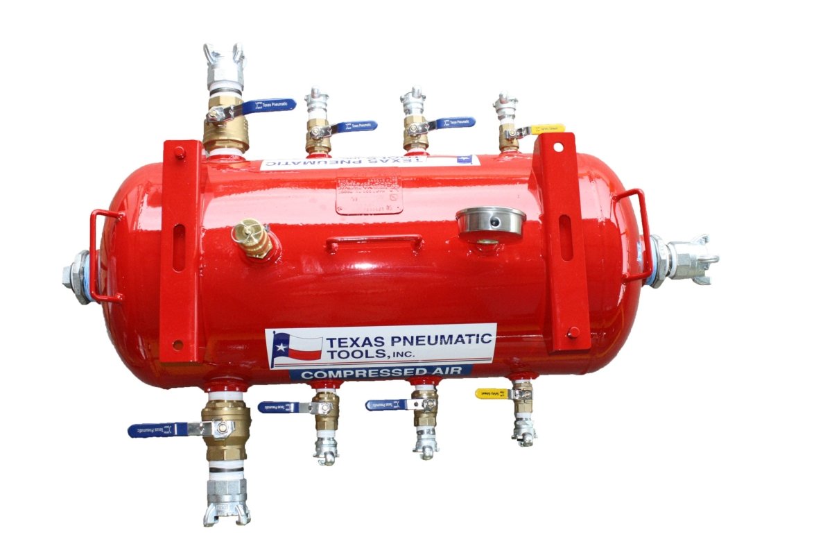 TX-5AMF - Air Manifold (30 Gal, ASME Tank) - Texas Pneumatic Tools