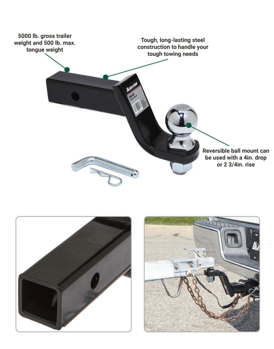 Ultra-Tow 2-5/16-In. Towing Starter Kit | Class III | 5000-Lb. GTW | 4-In. Drop - Ultra-Tow