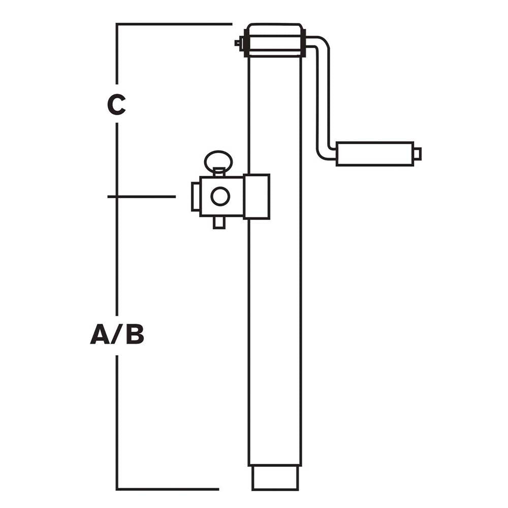 Ultra-Tow Sidewind Square Tube-Mount Jack | 3000-Lb. Lift Cap - Ultra-Tow