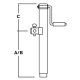 Ultra-Tow Sidewind Square Tube-Mount Jack | 3000-Lb. Lift Cap - Ultra-Tow