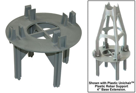 Unichair ® Plastic Rebar Support 4" Base Extension - Pat Pend - OCM