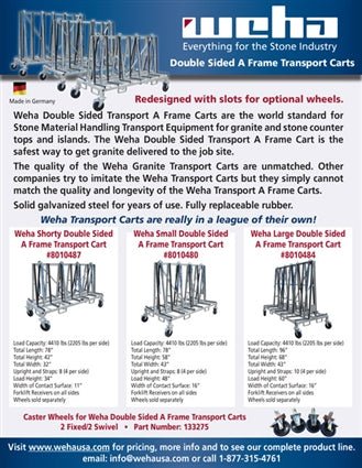 Weha Shorty A Frame Transport Cart 78" X 32" X 33" - Weha