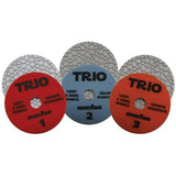 Weha Trio 3 Step Diamond Polishing Pads Wet Dry for Granite Marble & Quartz - Weha