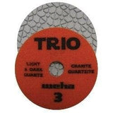 Weha Trio 3 Step Diamond Polishing Pads Wet Dry for Granite Marble & Quartz - Weha