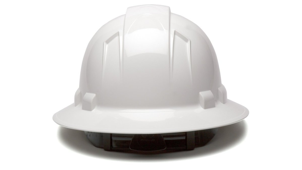 White Ridgeline Full Brim Hard Hat - Box of 10 - Pyramex