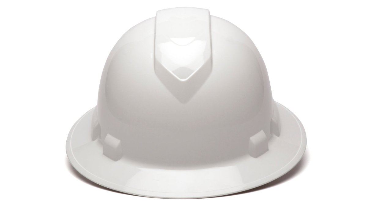 White Ridgeline Full Brim Hard Hat - Box of 10 - Pyramex